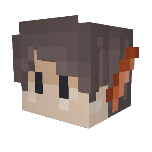 penapple01 Minecraft avatar head, 3D render