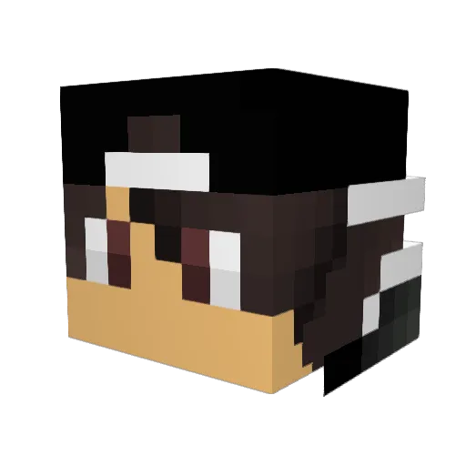 pencian Minecraft avatar head, 3D render
