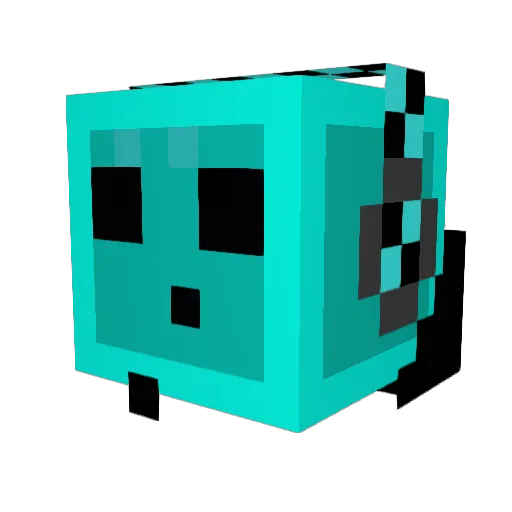 pencilbiter Minecraft avatar head, 3D render