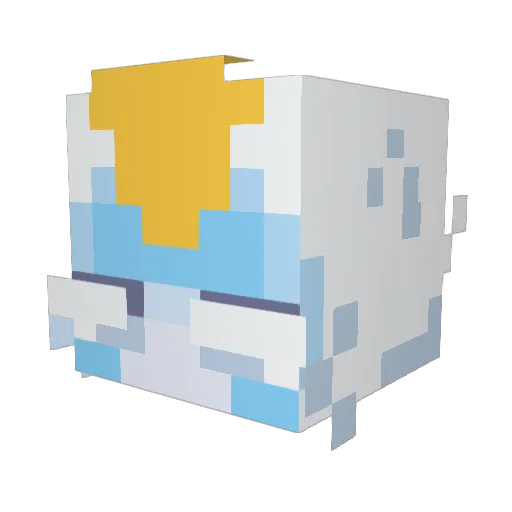 pencuqin Minecraft avatar head, 3D render