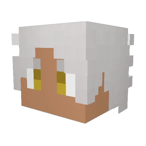 pendet Minecraft avatar head, 3D render