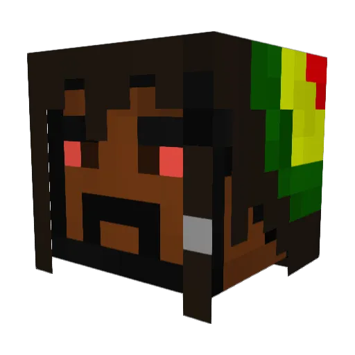 pendurotomano Minecraft avatar head, 3D render