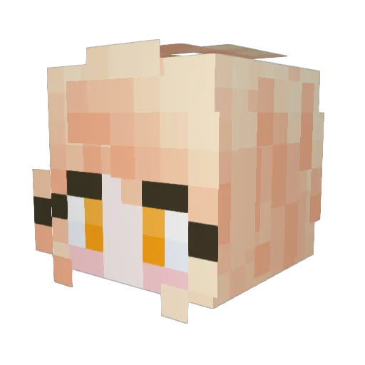 peng127 Minecraft avatar head, 3D render