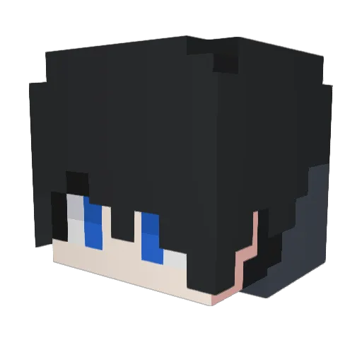 peng_4 Minecraft avatar head, 3D render