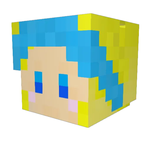 pengbobo Minecraft avatar head, 3D render