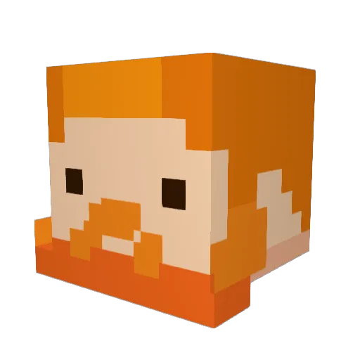 pengbunda Minecraft avatar head, 3D render