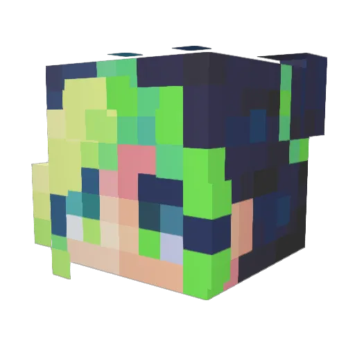 penginee Minecraft avatar head, 3D render