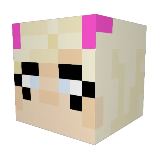 penglil Minecraft avatar head, 3D render