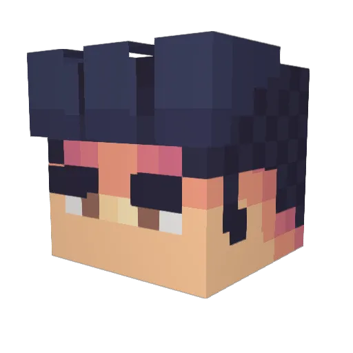 pengubow Minecraft avatar head, 3D render