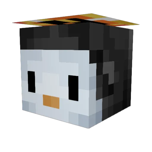 penguien_TNT Minecraft avatar head, 3D render