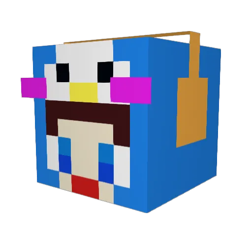 penguin4224 Minecraft avatar head, 3D render