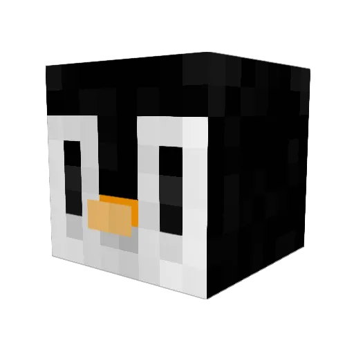 penguin82 Minecraft avatar head, 3D render