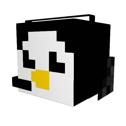 penguin_builder Minecraft avatar head, 3D render