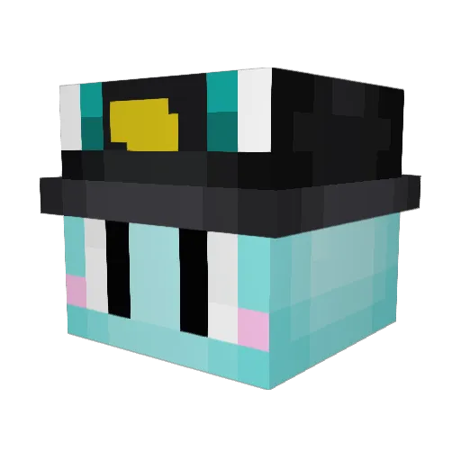 penguini1 Minecraft avatar head, 3D render