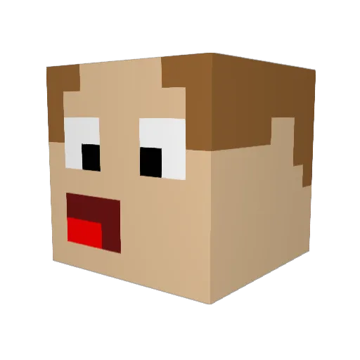 penguinmanjack Minecraft avatar head, 3D render