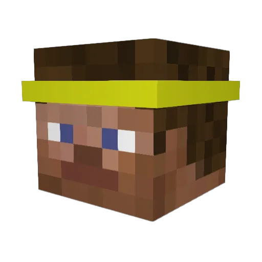 penguinolol Minecraft avatar head, 3D render