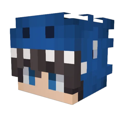pengwink Minecraft avatar head, 3D render