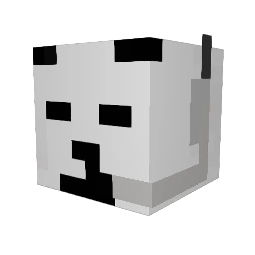 pengyou Minecraft avatar head, 3D render