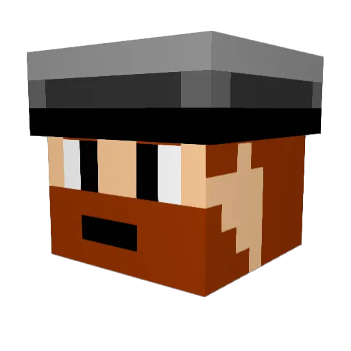 penistonoils Minecraft avatar head, 3D render