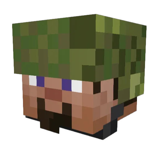 penoffff Minecraft avatar head, 3D render