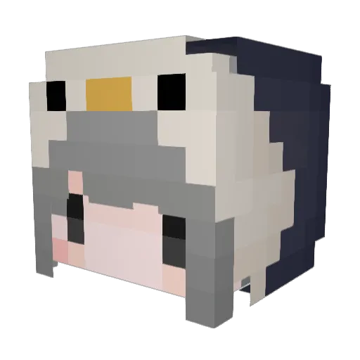 penpen_lll Minecraft avatar head, 3D render