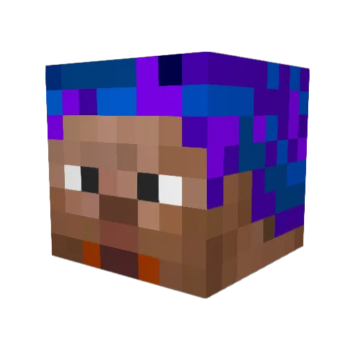 pentachoron Minecraft avatar head, 3D render