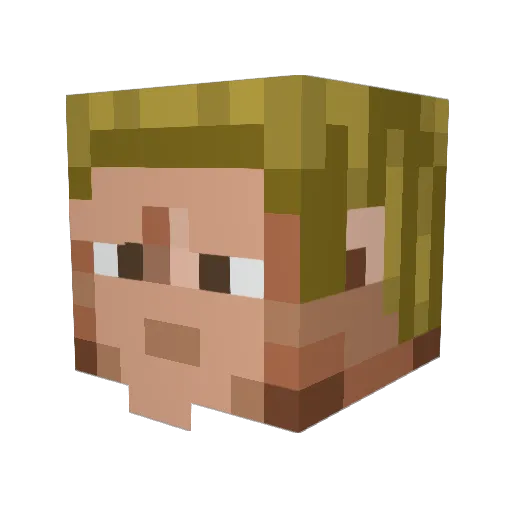 pentraal Minecraft avatar head, 3D render