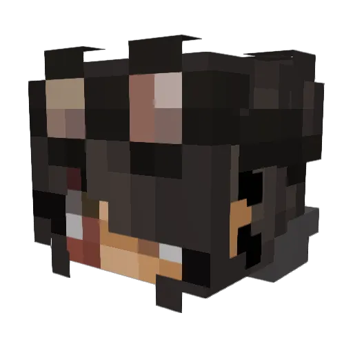 peoji Minecraft avatar head, 3D render