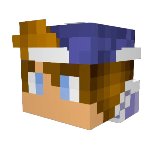 peopay Minecraft avatar head, 3D render