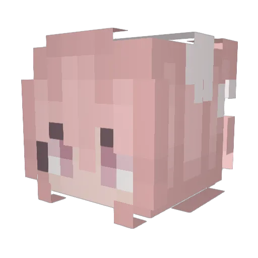 people Minecraft avatar head, 3D render