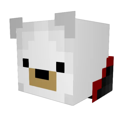 peork95 Minecraft avatar head, 3D render
