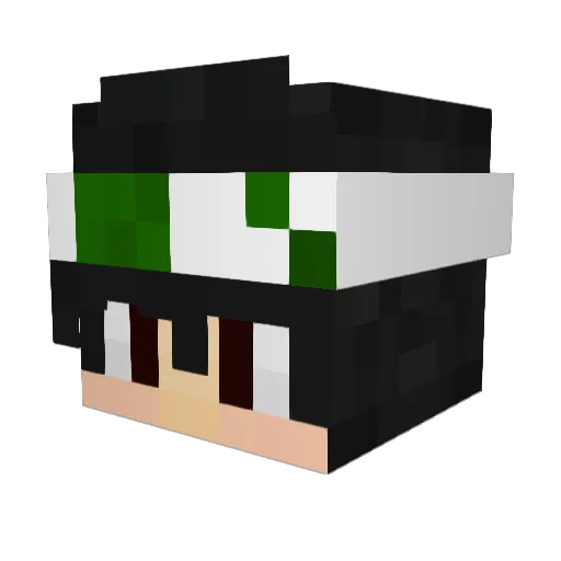 pep0 Minecraft avatar head, 3D render