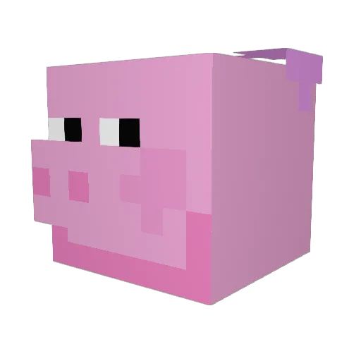 pepa__pig Minecraft avatar head, 3D render