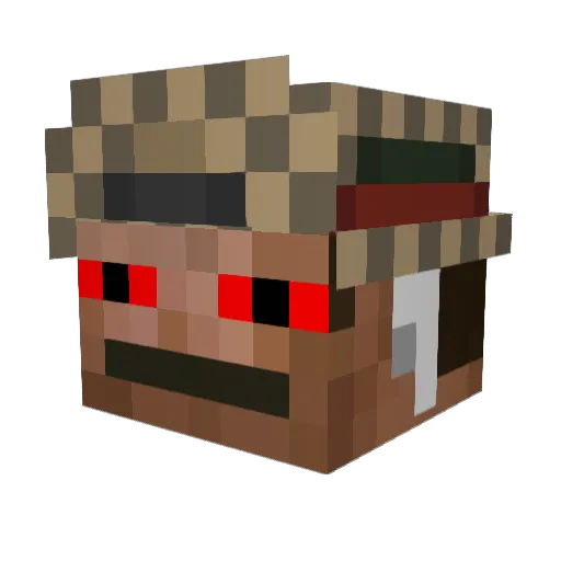pepe_american Minecraft avatar head, 3D render