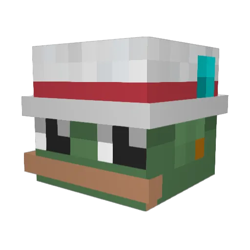 pepe_escobar Minecraft avatar head, 3D render