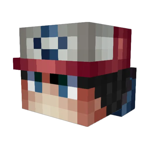 pepeirony Minecraft avatar head, 3D render