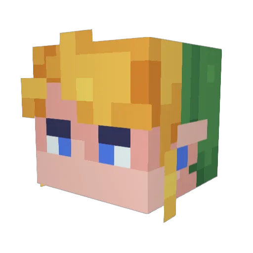 pepeluu_ Minecraft avatar head, 3D render