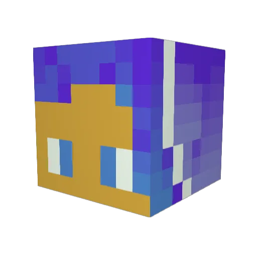 pepepensan Minecraft avatar head, 3D render