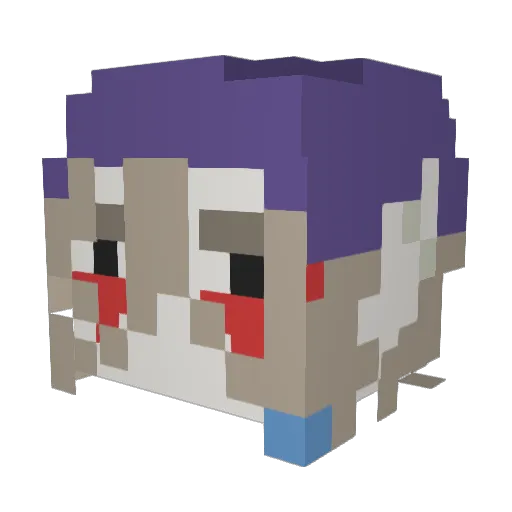 pepeperoshi Minecraft avatar head, 3D render