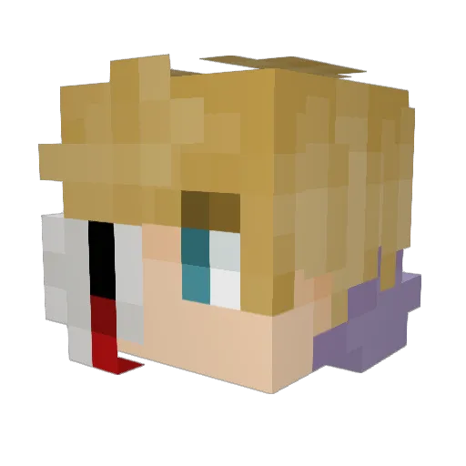 pepertje Minecraft avatar head, 3D render