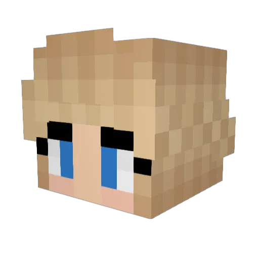 pepertonii Minecraft avatar head, 3D render