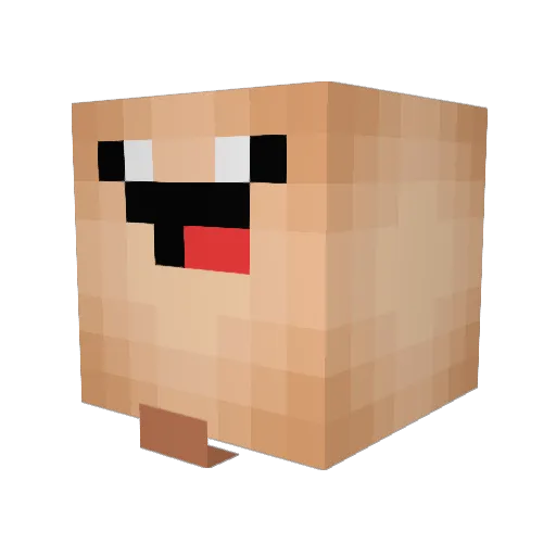 pepet_3 Minecraft avatar head, 3D render