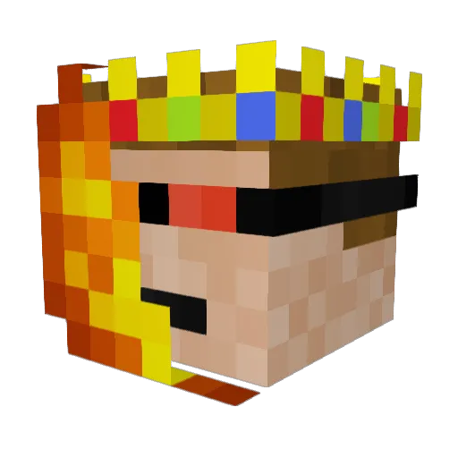 pepez_ Minecraft avatar head, 3D render