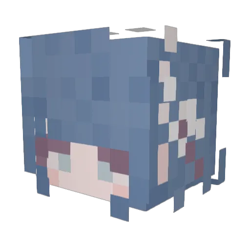 pepiball Minecraft avatar head, 3D render