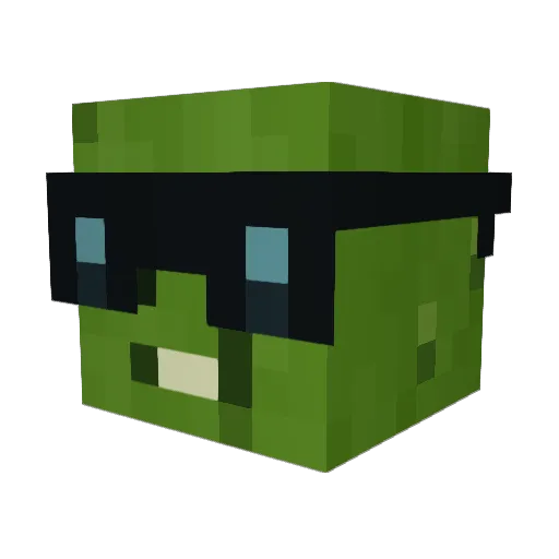 pepicles Minecraft avatar head, 3D render