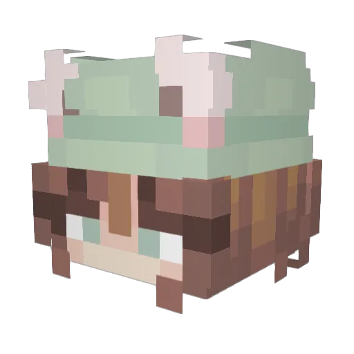 pepomia Minecraft avatar head, 3D render
