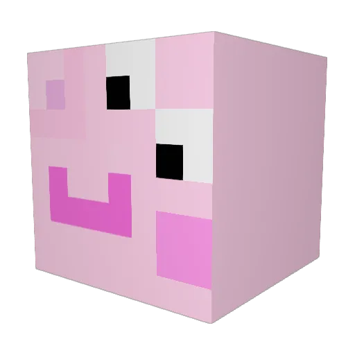 peppapigthicc Minecraft avatar head, 3D render