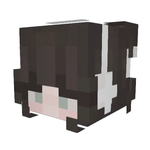 peppermiinte Minecraft avatar head, 3D render