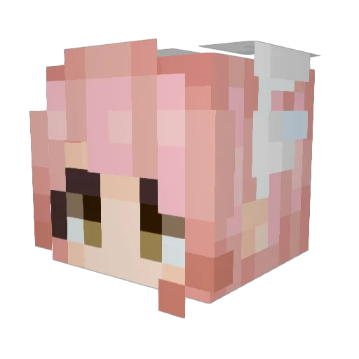 pepperwitch Minecraft avatar head, 3D render