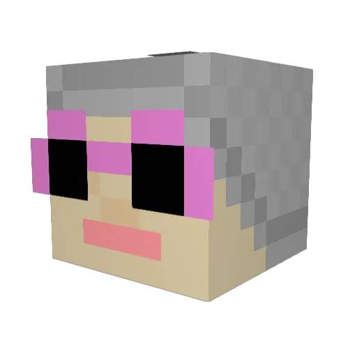 pepperyuse Minecraft avatar head, 3D render